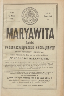 Maryawita : czciciel Przenajświętszego Sakramentu. R.3, № 21 (27 maja 1909)