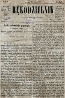 Rękodzielnik : pismo dwutygodniowe. 1873, nr 1 |PDF|