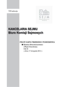 Pełny Zapis Przebiegu Posiedzenia Komisji Sprawiedliwości i Praw Człowieka (nr 1) z dnia 17 listopada 2011 r.