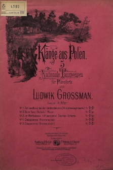 Klänge aus Polen : 5 nationale Tanzweisen : für Pianoforte