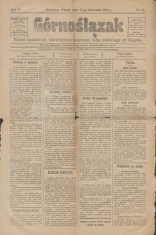 Górnoślązak : pismo codzienne, poświęcone sprawom ludu polskiego na Śląsku. R.2, nr 86 (17 kwietnia 1903)