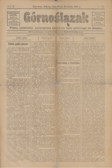 Górnoślązak : pismo codzienne, poświęcone sprawom ludu polskiego na Śląsku. R.2, nr 93 (25 kwietnia 1903)