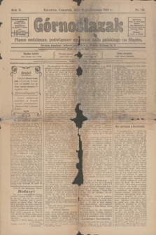 Górnoślązak : pismo codzienne, poświęcone sprawom ludu polskiego na Śląsku. R.2, nr 141 (25 czerwca 1903)