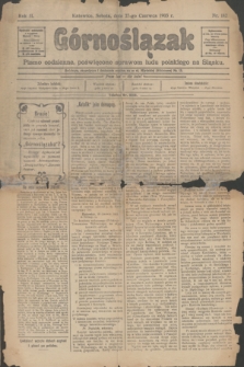 Górnoślązak : pismo codzienne, poświęcone sprawom ludu polskiego na Śląsku. R.2, nr 142 (27 czerwca 1903)