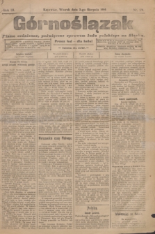 Górnoślązak : pismo codzienne, poświęcone sprawom ludu polskiego na Sląsku.R.3, nr 174 (2 sierpnia 1904)
