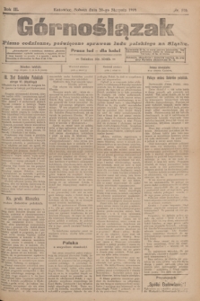 Górnoślązak : pismo codzienne, poświęcone sprawom ludu polskiego na Sląsku.R.3, nr 190 (20 sierpnia 1904)