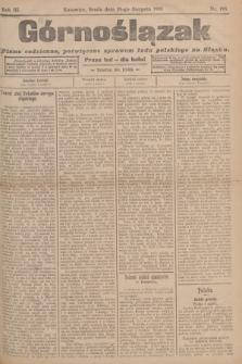 Górnoślązak : pismo codzienne, poświęcone sprawom ludu polskiego na Sląsku.R.3, nr 193 (24 sierpnia 1904)