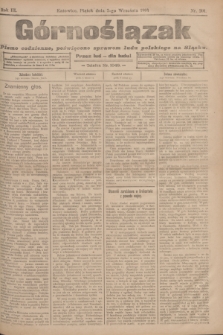 Górnoślązak : pismo codzienne, poświęcone sprawom ludu polskiego na Sląsku.R.3, nr 201 (2 września 1904)