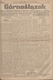 Górnoślązak : pismo codzienne, poświęcone sprawom ludu polskiego na Sląsku.R.3, nr 209 (11 września 1904) + dod.
