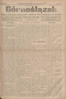 Górnoślązak : pismo codzienne, poświęcone sprawom ludu polskiego na Sląsku.R.3, nr 210 (13 września 1904)