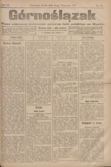 Górnoślązak : pismo codzienne, poświęcone sprawom ludu polskiego na Śląsku.R.3, nr 211 (14 września 1904)