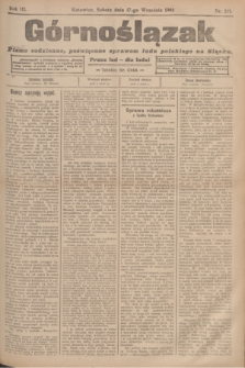 Górnoślązak : pismo codzienne, poświęcone sprawom ludu polskiego na Sląsku.R.3, nr 214 (17 września 1904)