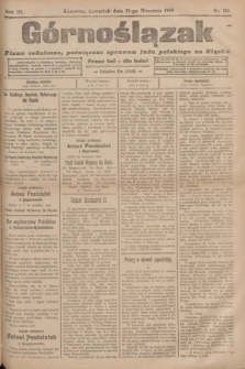 Górnoślązak : pismo codzienne, poświęcone sprawom ludu polskiego na Sląsku.R.3, nr 218 (22 września 1904)
