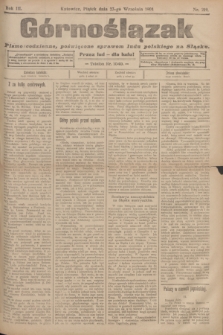 Górnoślązak : pismo codzienne, poświęcone sprawom ludu polskiego na Sląsku.R.3, nr 219 (23 września 1904)