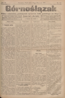 Górnoślązak : pismo codzienne, poświęcone sprawom ludu polskiego na Sląsku.R.3, nr 225 (30 września 1904)