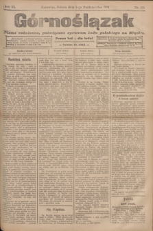 Górnoślązak : pismo codzienne, poświęcone sprawom ludu polskiego na Sląsku.R.3, nr 226 (1 października 1904)