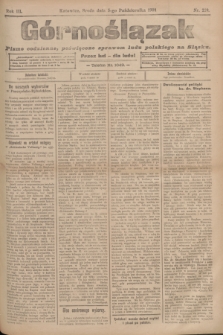 Górnoślązak : pismo codzienne, poświęcone sprawom ludu polskiego na Sląsku.R.3, nr 229 (5 października 1904)