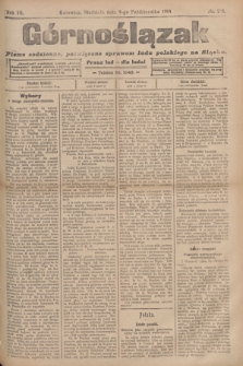 Górnoślązak : pismo codzienne, poświęcone sprawom ludu polskiego na Sląsku.R.3, nr 233 (9 października 1904) + dod.