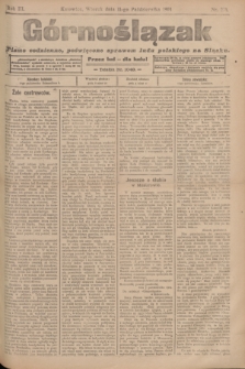 Górnoślązak : pismo codzienne, poświęcone sprawom ludu polskiego na Sląsku.R.3, nr 234 (11 października 1904)