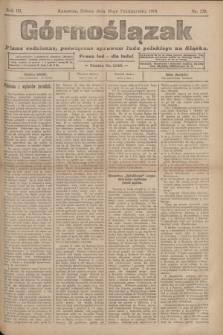 Górnoślązak : pismo codzienne, poświęcone sprawom ludu polskiego na Sląsku.R.3, nr 238 (15 października 1904)
