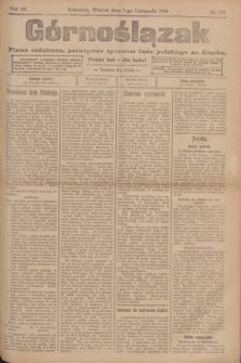 Górnoślązak : pismo codzienne, poświęcone sprawom ludu polskiego na Sląsku.R.3, nr 252 (1 listopada 1904) + dod.