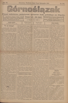 Górnoślązak : pismo codzienne, poświęcone sprawom ludu polskiego na Sląsku.R.3, nr 262 (13 listopada 1904) + dod.