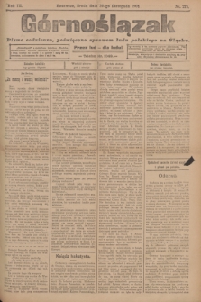 Górnoślązak : pismo codzienne, poświęcone sprawom ludu polskiego na Śląsku.R.3, nr 275 (30 listopada 1904) + dod.