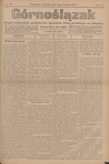 Górnoślązak : pismo codzienne, poświęcone sprawom ludu polskiego na Śląsku.R.3, nr 276 (1 grudnia 1904)