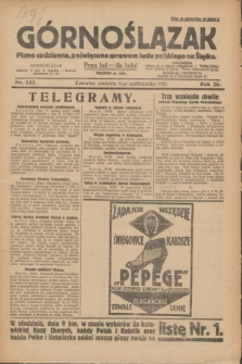 Górnoślązak : pismo codzienne, poświęcone sprawom ludu polskiego na Śląsku.R.26, nr 232 (9 października 1927) + dod.