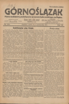 Górnoślązak : pismo codzienne, poświęcone sprawom ludu polskiego na Śląsku.R.26, nr 237 (15 października 1927) + dod.