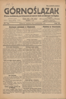 Górnoślązak : pismo codzienne, poświęcone sprawom ludu polskiego na Śląsku.R.26, nr 241 (20 października 1927) + dod.