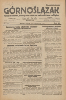 Górnoślązak : pismo codzienne, poświęcone sprawom ludu polskiego na Śląsku.R.26, nr 242 (21 października 1927) + dod.