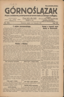 Górnoślązak : pismo codzienne, poświęcone sprawom ludu polskiego na Śląsku.R.26, nr 253 (4 listopada 1927) + dod.