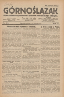 Górnoślązak : pismo codzienne, poświęcone sprawom ludu polskiego na Śląsku.R.26, nr 254 (5 listopada 1927) + dod.