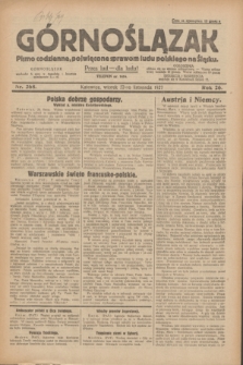 Górnoślązak : pismo codzienne, poświęcone sprawom ludu polskiego na Śląsku.R.26, nr 268 (22 listopada 1927) + dod.