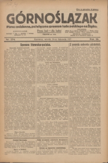 Górnoślązak : pismo codzienne, poświęcone sprawom ludu polskiego na Śląsku.R.26, nr 274 (29 listopada 1927) + dod.
