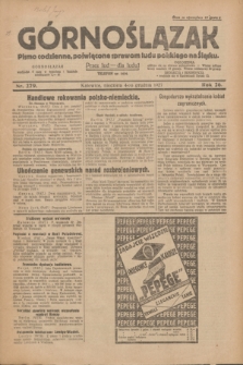 Górnoślązak : pismo codzienne, poświęcone sprawom ludu polskiego na Śląsku.R.26, nr 279 (4 grudnia 1927) + dod.