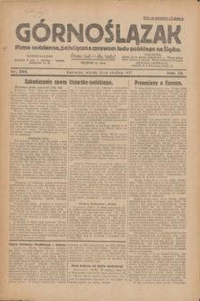 Górnoślązak : pismo codzienne, poświęcone sprawom ludu polskiego na Śląsku.R.26, nr 285 (13 grudnia 1927) + dod.