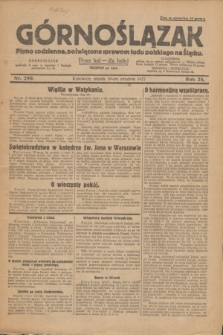 Górnoślązak : pismo codzienne, poświęcone sprawom ludu polskiego na Śląsku.R.26, nr 299 (30 grudnia 1927) + dod.