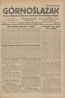 Górnoślązak : pismo codzienne, poświęcone sprawom ludu polskiego na Śląsku.R.27, nr 4 (5 stycznia 1928) + dod.