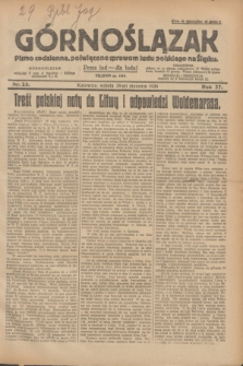 Górnoślązak : pismo codzienne, poświęcone sprawom ludu polskiego na Śląsku.R.27, nr 23 (28 stycznia 1928) + dod.