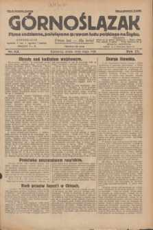 Górnoślązak : pismo codzienne, poświęcone sprawom ludu polskiego na Śląsku.R.27, nr 113 (16 maja 1928) + dod.