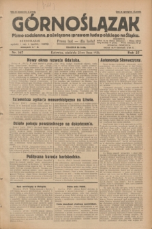 Górnoślązak : pismo codzienne, poświęcone sprawom ludu polskiego na Śląsku.R.27, nr 167 (22 lipca 1928) + dod.