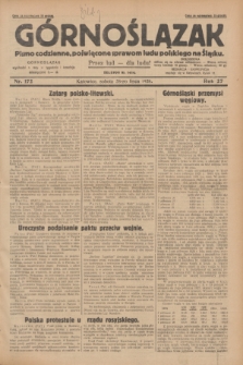 Górnoślązak : Pismo codzienne, poświęcone sprawom ludu polskiego na Śląsku.R.27, nr 172 (28 lipca 1928) + dod.