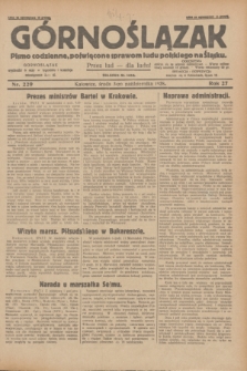 Górnoślązak : pismo codzienne, poświęcone sprawom ludu polskiego na Śląsku.R.27, nr 229 (3 października 1928) + dod.