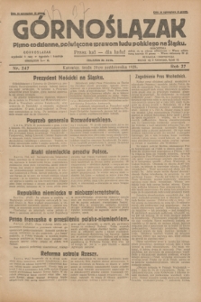Górnoślązak : pismo codzienne, poświęcone sprawom ludu polskiego na Śląsku.R.27, nr 247 (24 października 1928) + dod.