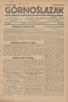 Górnoślązak : pismo codzienne, poświęcone sprawom ludu polskiego na Śląsku.R.27, nr 253 (31 października 1928) + dod.
