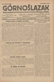 Górnoślązak : pismo codzienne, poświęcone sprawom ludu polskiego na Śląsku.R.27, nr 272 (23 listopada 1928) + dod.