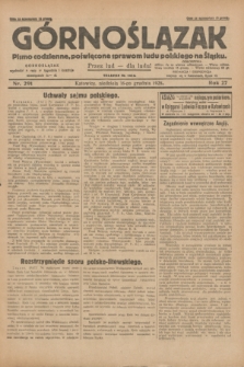 Górnoślązak : pismo codzienne, poświęcone sprawom ludu polskiego na Śląsku.R.27, nr 291 (16 grudnia 1928) + dod.