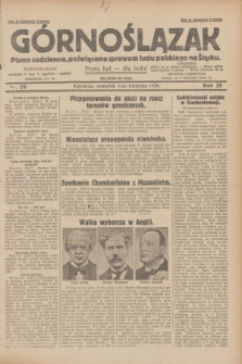 Górnoślązak : pismo codzienne, poświęcone sprawom ludu polskiego na Śląsku.R.28, nr 78 (4 kwietnia 1929) + dod.